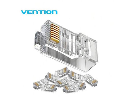 Conectores Plug RJ45 Cat.6 UTP / 10 Unidades / Transparente IDDR0-10 Vention