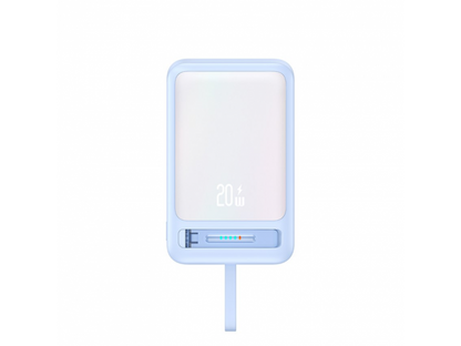 Power Bank Magnético con Soporte y Cable Tipo C 10.000mAh Negro USAMS CD219
