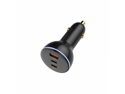 Cargador Auto C102 USB C a Tipo C 160W PD30W+PD30W+QC100W Negro LDNIO