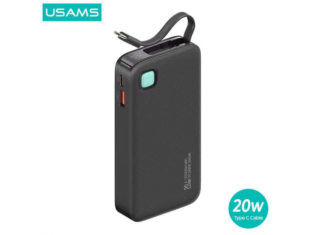 Power Bank USAMS 10000mAh - Carga Rápida 20W