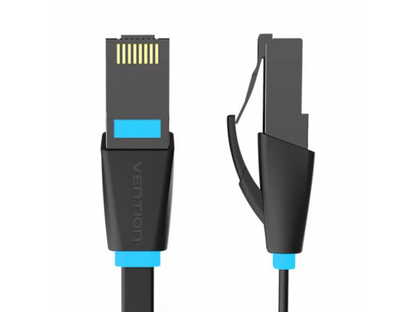 Cable de Red Cat.6 UTP / Flat(Plano) / Negro Vention