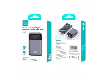 Power Bank Dual Port 10.000mAh 33W c/Display Gris CD221 USAMS