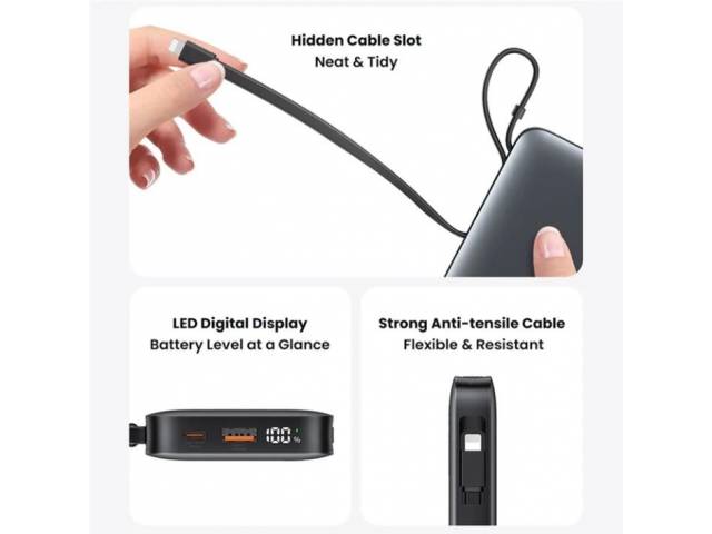 Power Bank 10.000mAh Tipo C + Lightning PD20W Negro XR Series CD228 USAMS