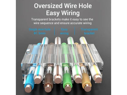 Plug RJ45 Blindado Cat.8 FTP / 2 Unidades / Dorado IDHR0-2 Vention