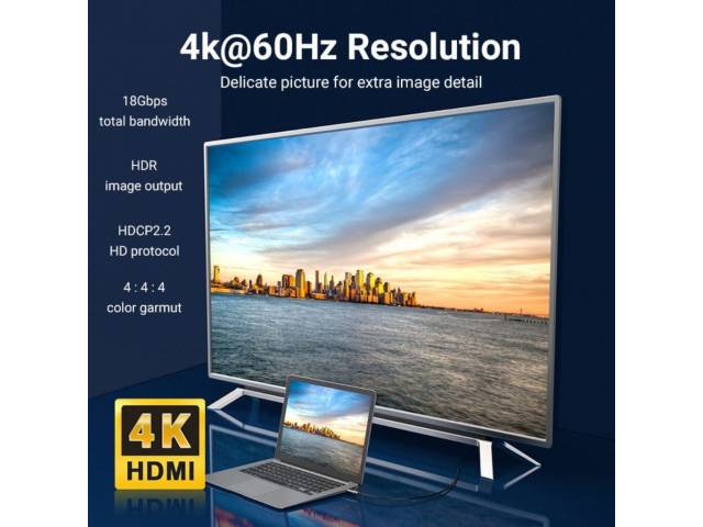 Cable HDMI Óptico Vention 3 Metros - 4K 60Hz Sin Pérdidas