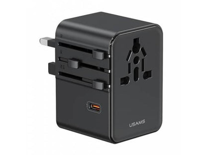 Cargador de viaje 70W Tres USB-C + 2 USB A CC310 Negro USAMS