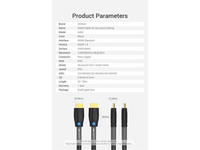 Cable HDMI Vention 15M - 4K/60Hz Profesional