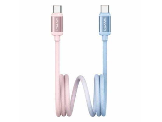 Cable de Datos USB C a USB C Bicolor PD 60W 1.2M SJ756 USAMS