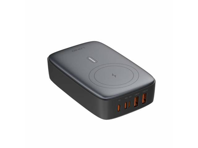 Cargador Inalámbrico Multiuerto 6 en 1 Q4010 140W Cable 150cm Plateado LDNIO