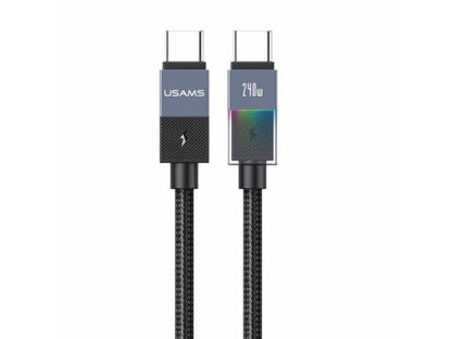 Cable de Datos USB C a USB C SJ775 240W 1.2m Luces de Colores U93 USAMS