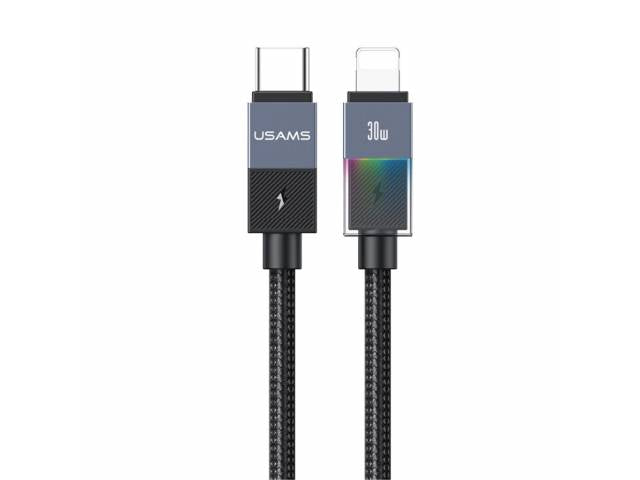 Cable USB-C a Lightning USAMS SJ776 - Con Luces LED Multicolor
