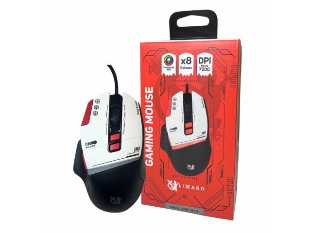 Mouse Gamer X-Lizzard XZZ-MO-05 - Precisión 7200 DPI