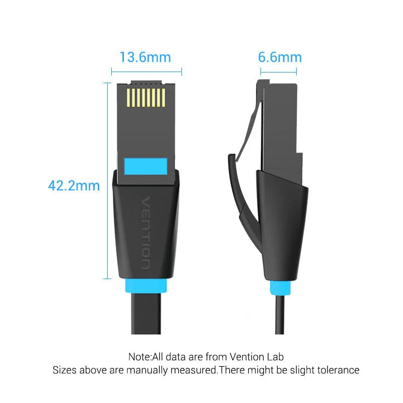 Cable de Red Vention Cat.6 UTP - Diseño Plano